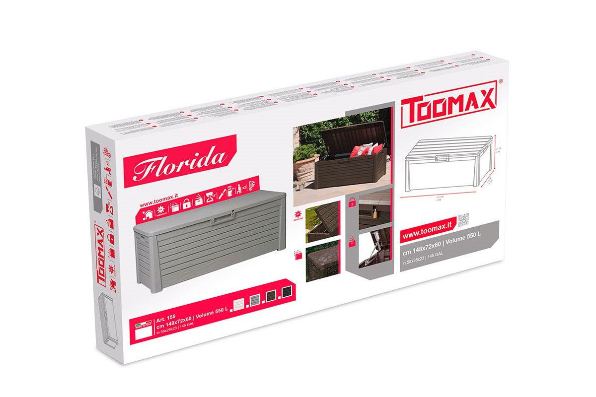 Сундук Toomax FLORIDA 550 л Серый фото 9