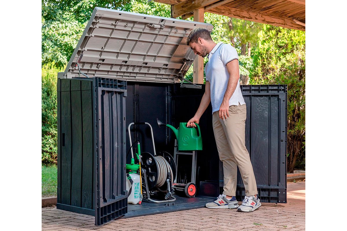 Ящик пластиковый TOOMAX STORA WAY PLUS XL 1270л, антрацит/светло-серый фото 4