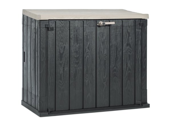 Ящик пластиковый TOOMAX Wood Style 842л АНТРАЦИТ/ТЁПЛО-СЕРЫЙ